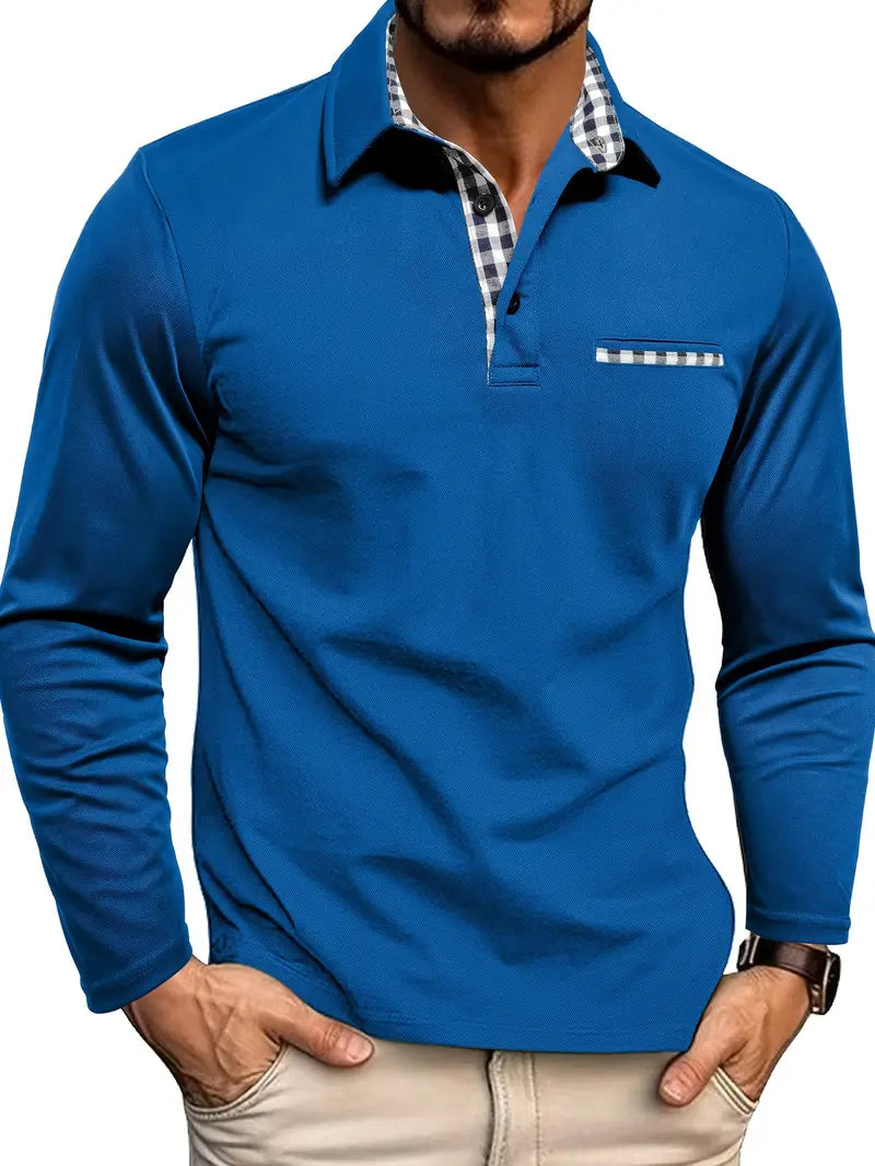 Charles | Polo Homme à Manches Longues Premium - Confort Doux, Élégance Moderne, Coupe Flatteuse