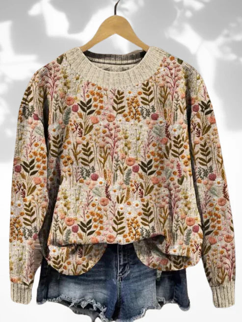 Frida - Behagelig blomstret trøje