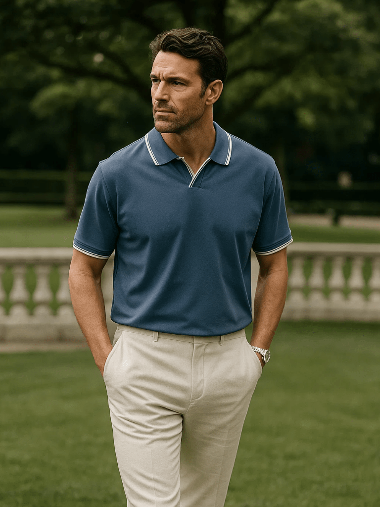 Jesper™ | Noir V-hals Polo
